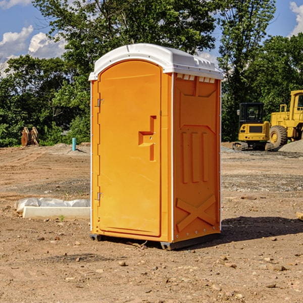 how often are the porta potties cleaned and serviced during a rental period in Laton CA